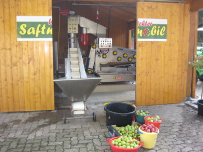 Edelstahl-Anlage der mobilen Mosterei